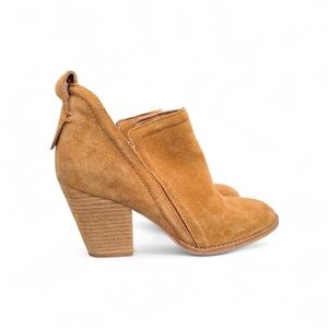 Jeffre Campbell Vanhook Suede Leather Tan Slip On Heel Boot 8